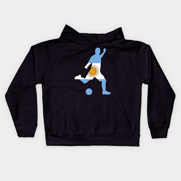 Argentina Football Kids Hoodie by TShirtWaffle1